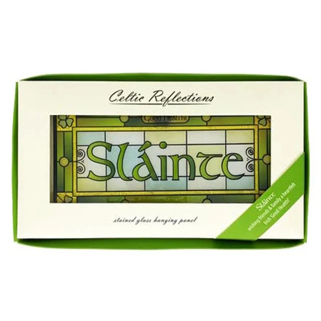 Slainte Rectangular Stained Glass Panel-Green-CL-0083-407.jpg