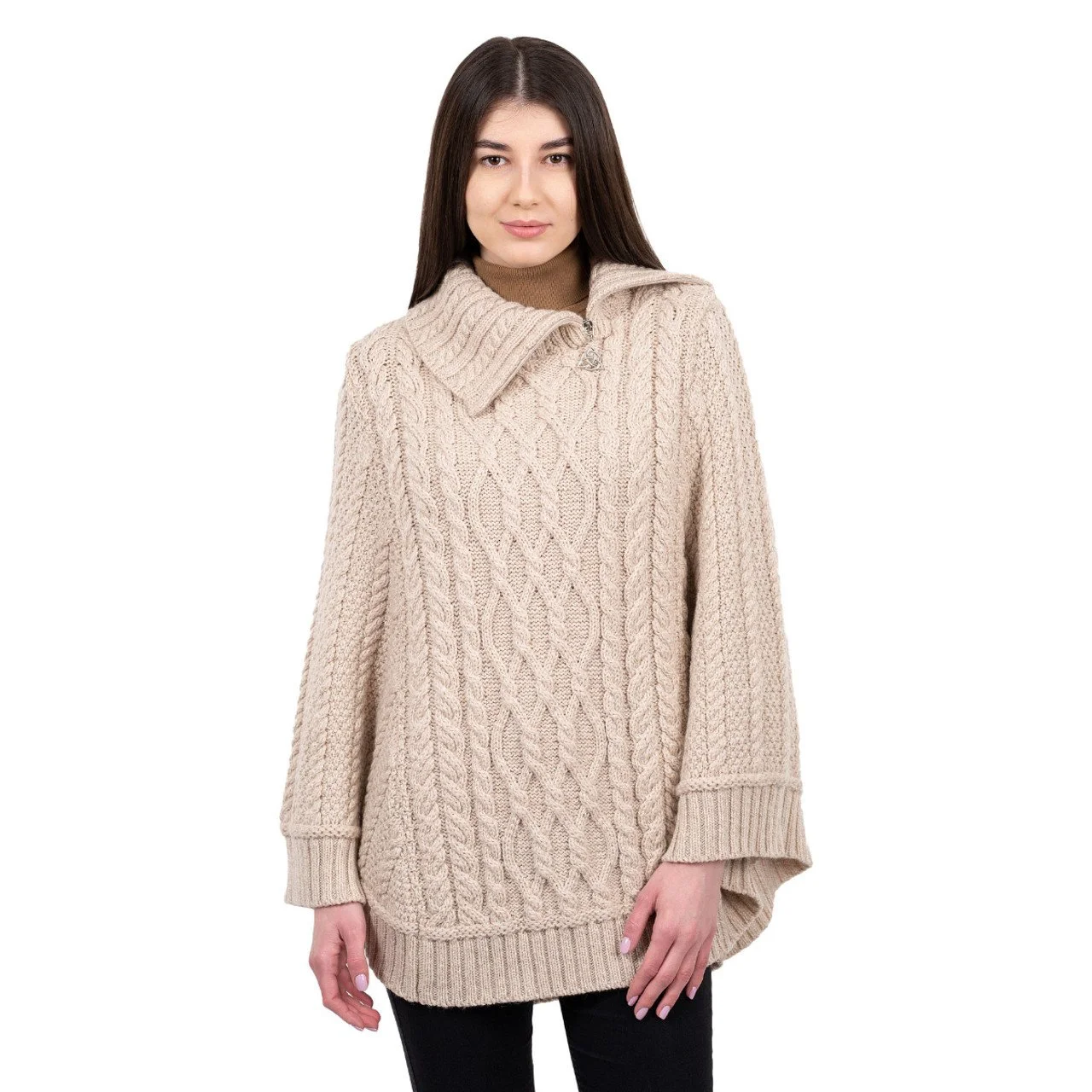 Cowl Neck Zipper Poncho-Parsnip-ML161.jpg