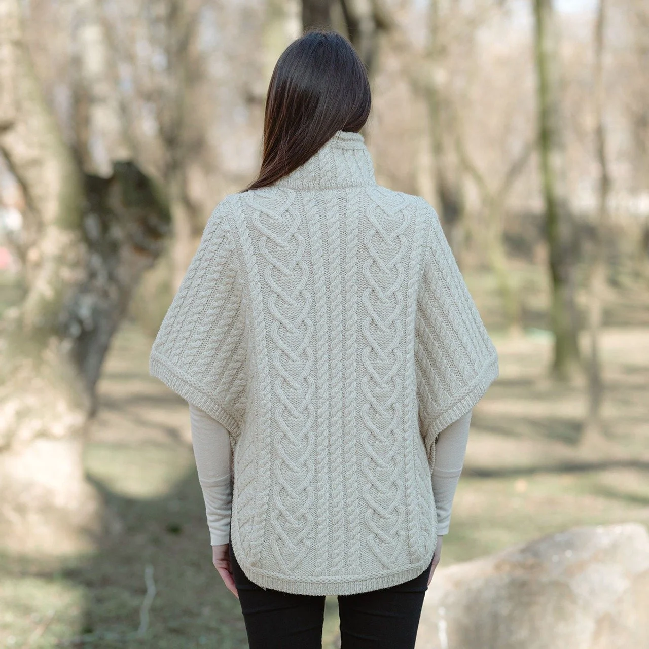 Funnel Neck Poncho Jacket-Natural--0-ML107.jpg