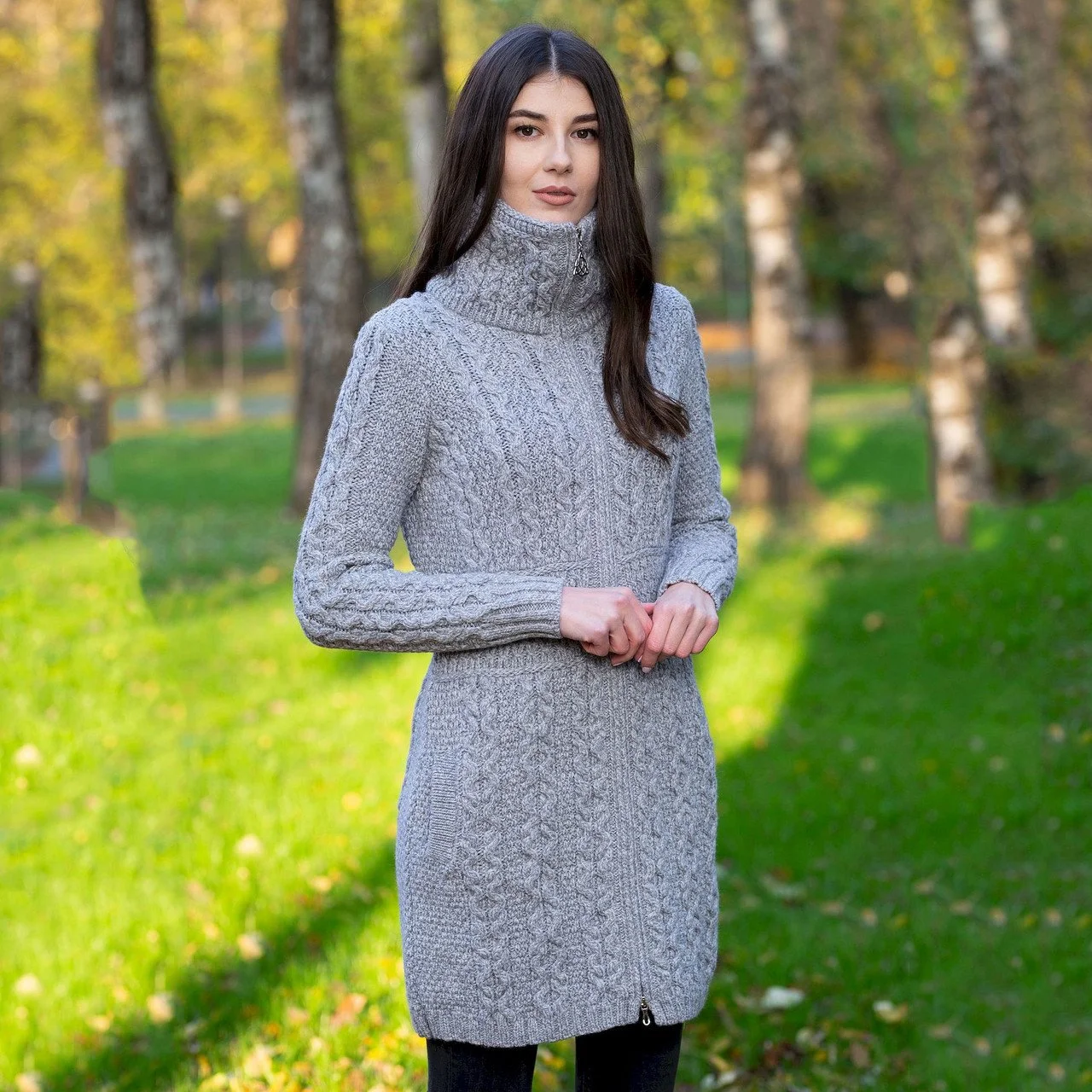 Double Collar Zip Cardigan-Grey-front2-ML106.jpg