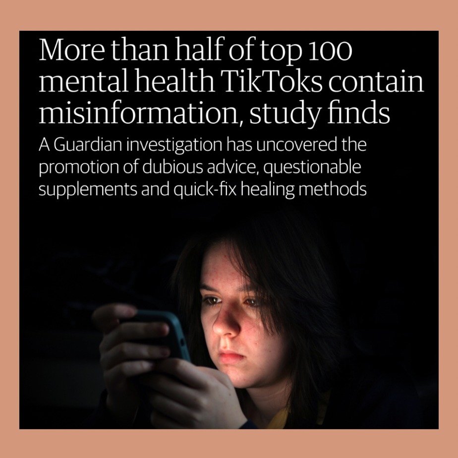 More than half of all the top trending videos offering mental health advice on TikTok contain misinformation, a Guardian investigation has found.⁠
⁠
People are increasingly turning to social media for mental health support, yet research has revealed 