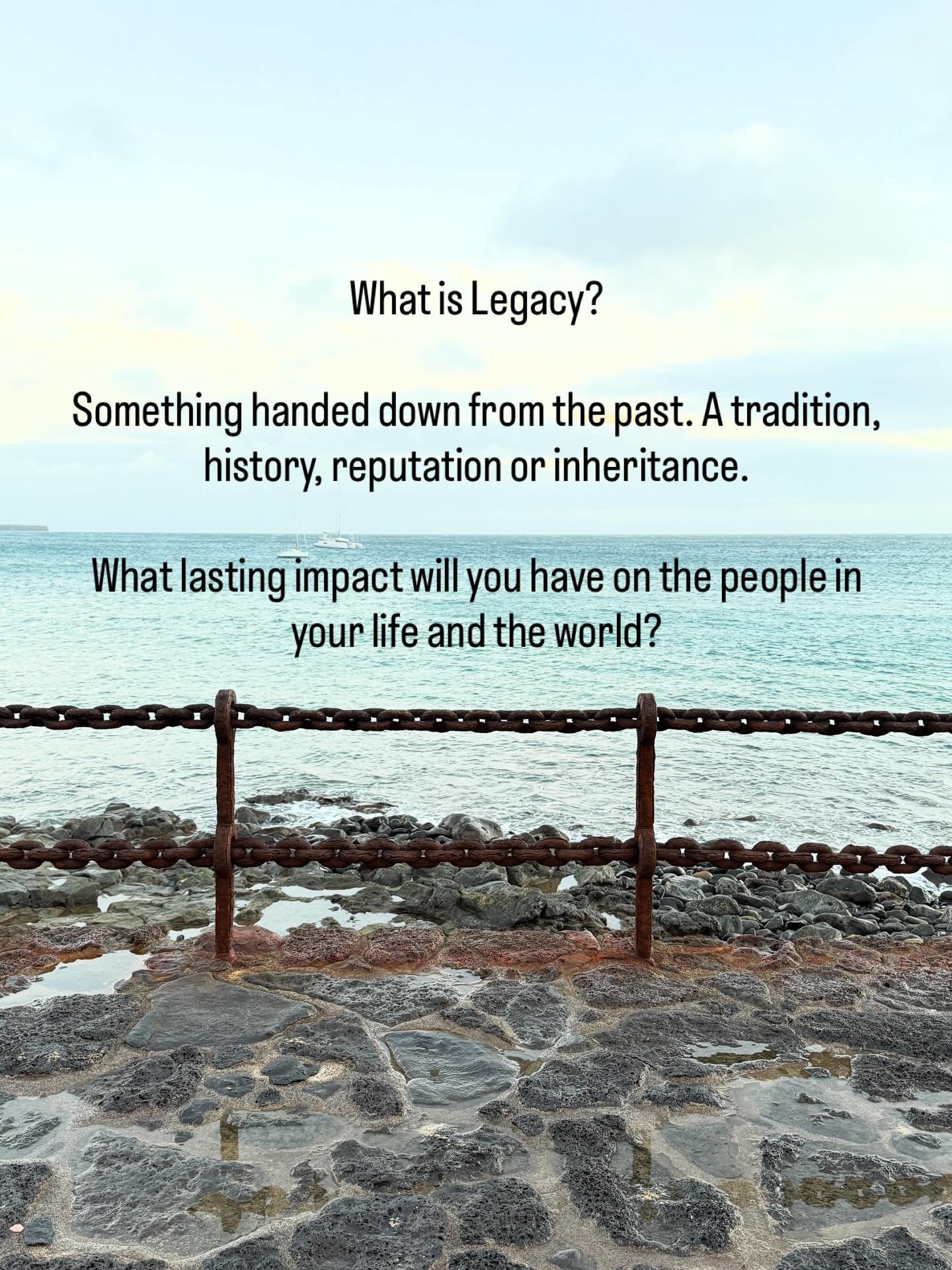 New year, new goals, but don&rsquo;t forget the bigger picture. What will your legacy be?⭐️