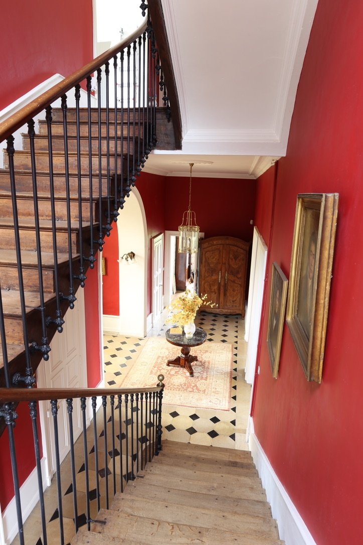 Coming down the stairs for your next adventure