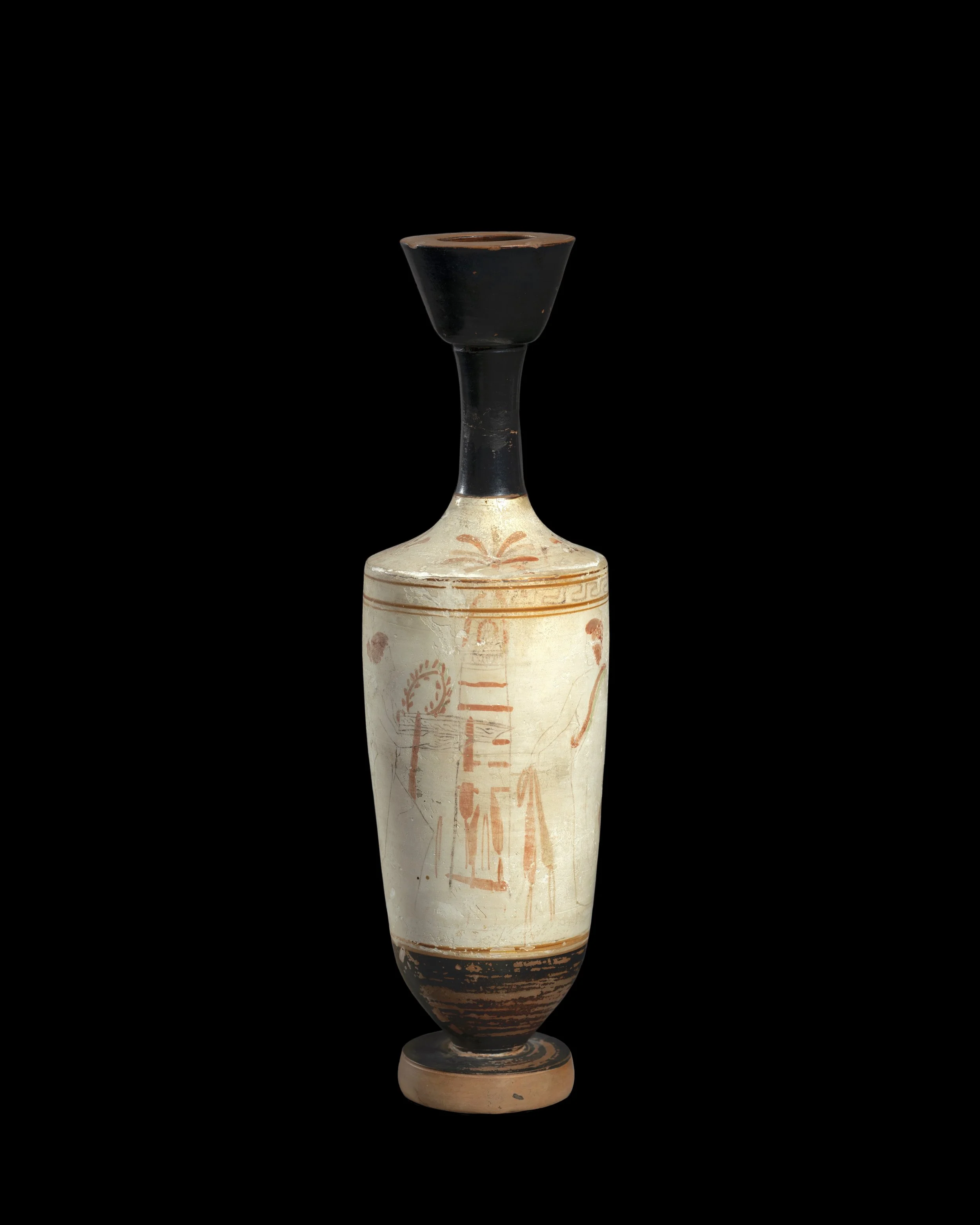  An Attic white-ground lekythos , attributed to the Woman Painter, c. 430–410 BC 
pottery