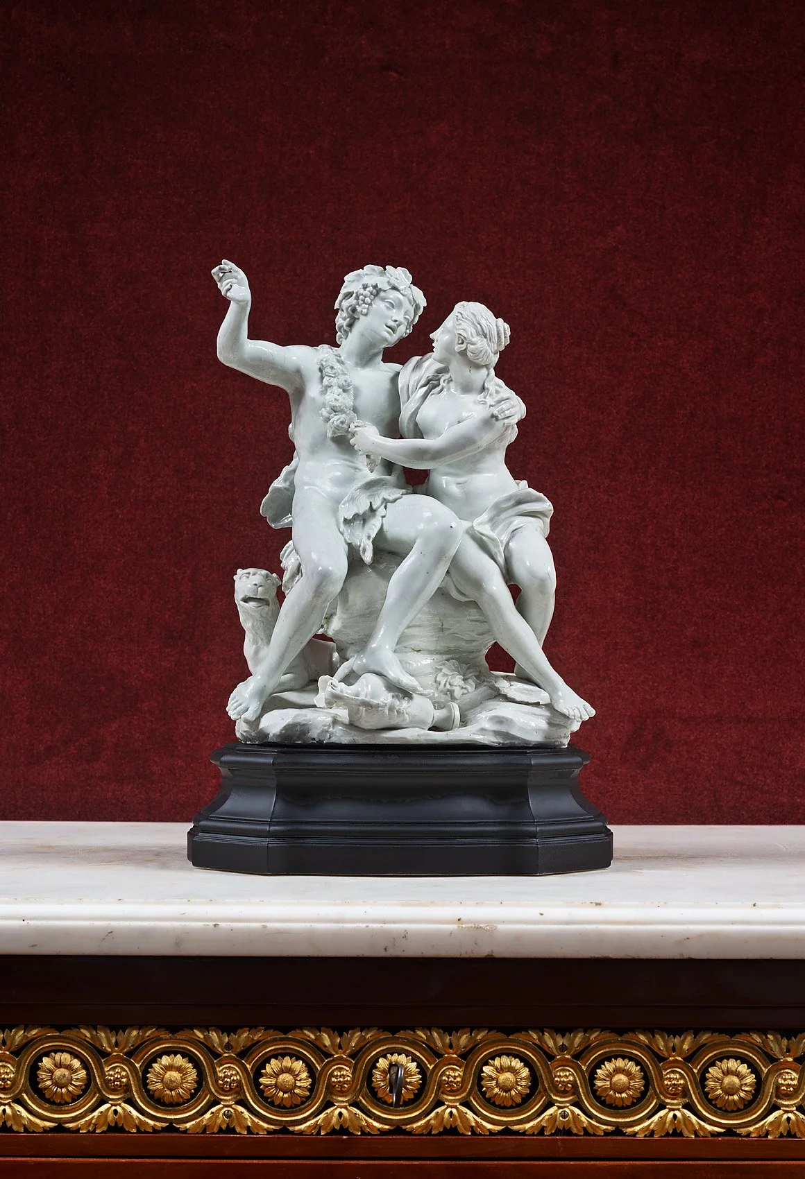 GASPERO BRUSCHI (1710–1780) after the model by  GIOVANNI BATTISTA FOGGINI (1652–1725)  
 Bacchus and Ariadne , c. 1750 
hard paste porcelain 
height: 34.5 cm 
 
MORE INFORMATION
 