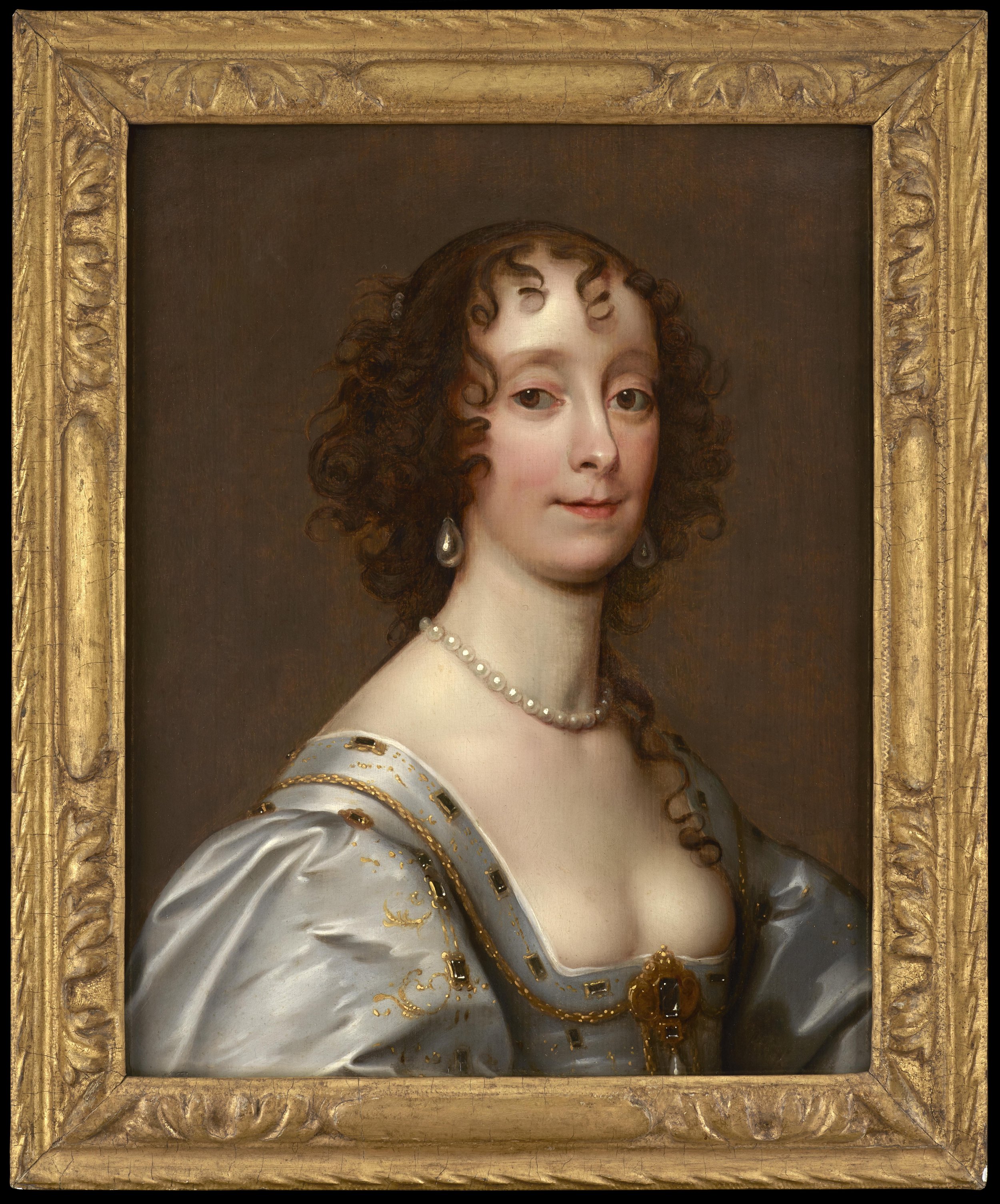 THEODORE RUSSEL (1614–1689) after SIR ANTHONY VAN DYCK 
(1599–1641) 
 Margaret Carey, later Lady Herbert (1606–1678) , c. 1650s
oil on panel 
39 x 30 cm (framed: 48 x 40 cm)