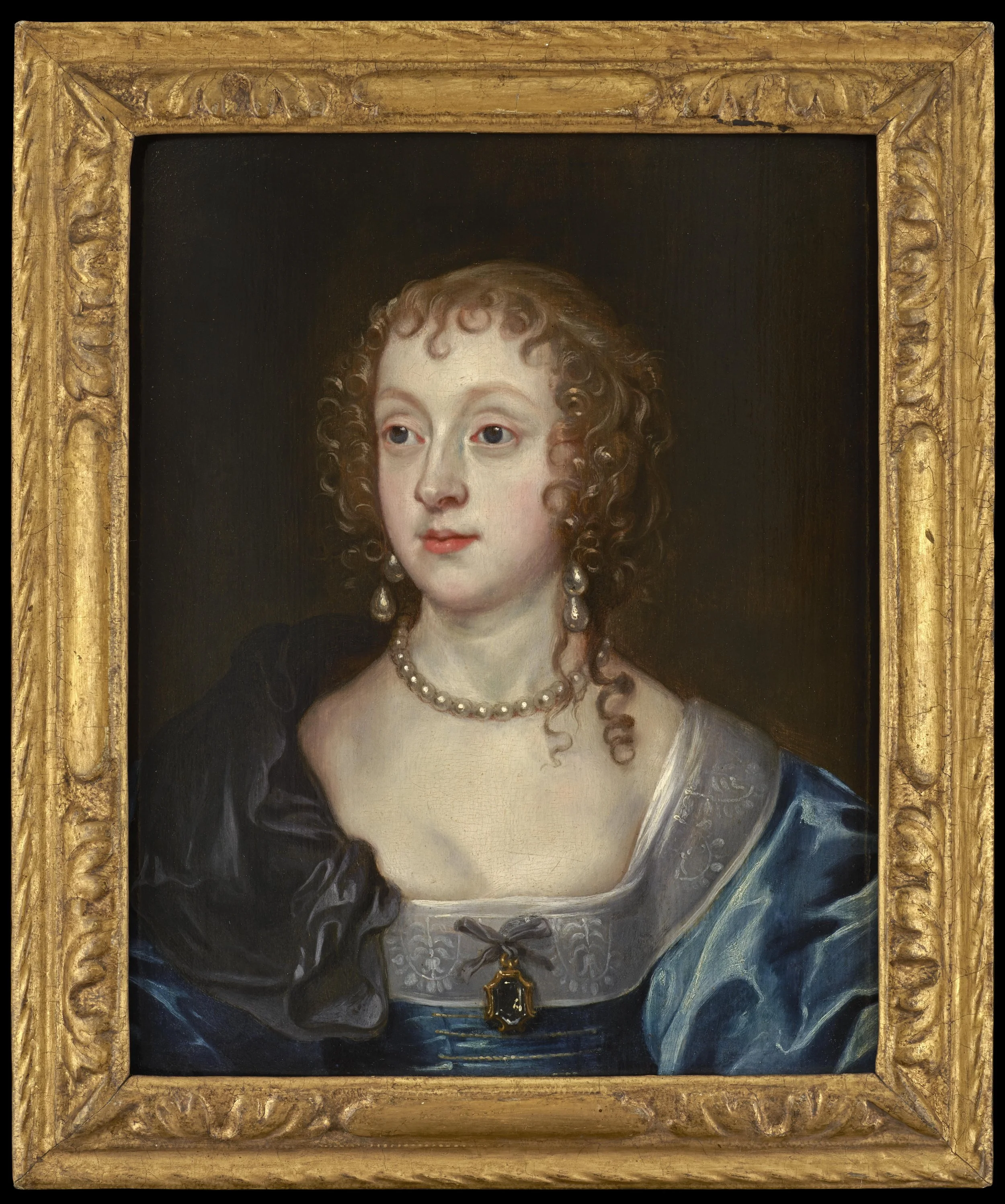REMIGIUS VAN LEEMPUT (c. 1609–1675)
after SIR ANTHONY VAN DYCK (1599–1641)  
 Lady Anne Cecil (c. 1612–1637) , c. 1650s 
oil on panel 
39 x 30 cm (framed: 48 x 40 cm)