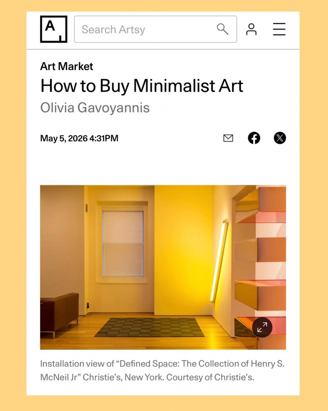 In a world of information overload, Minimalist art offers collectors a unique prospect: an object that strips away distraction, inviting the viewer to reconsider how they engage with the world around them.

I loved writing this guide to collecting Mi