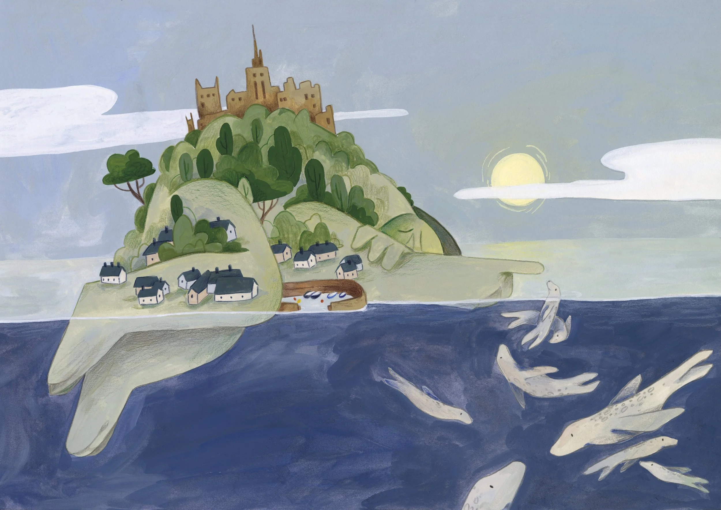 The Giant of the Mount - Artwork for display in the Outpatient's Ward of West Cornwall Hospital