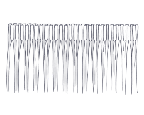 Pencil pleat curtain header