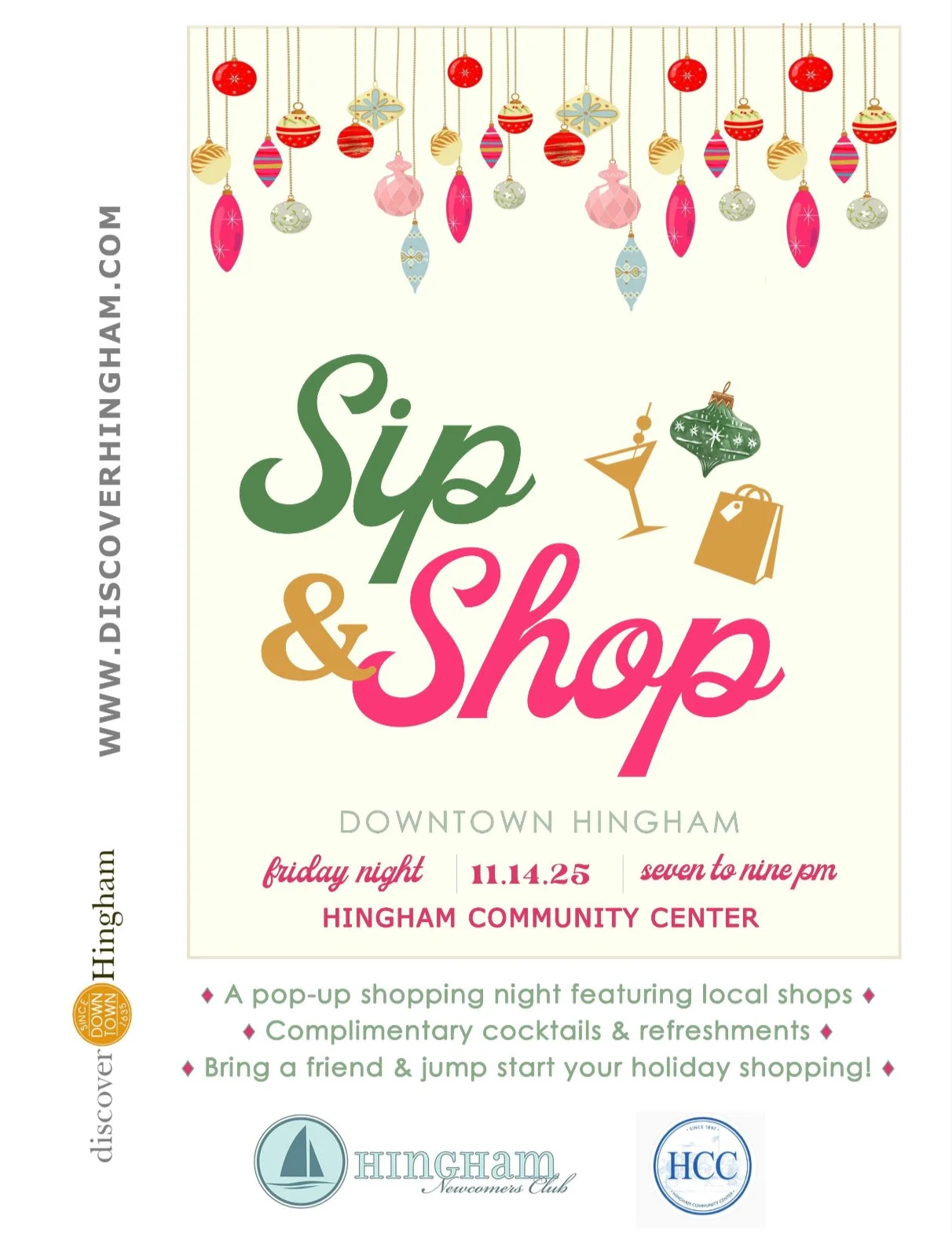 Sip &amp; Shop Dowtown Hingham
