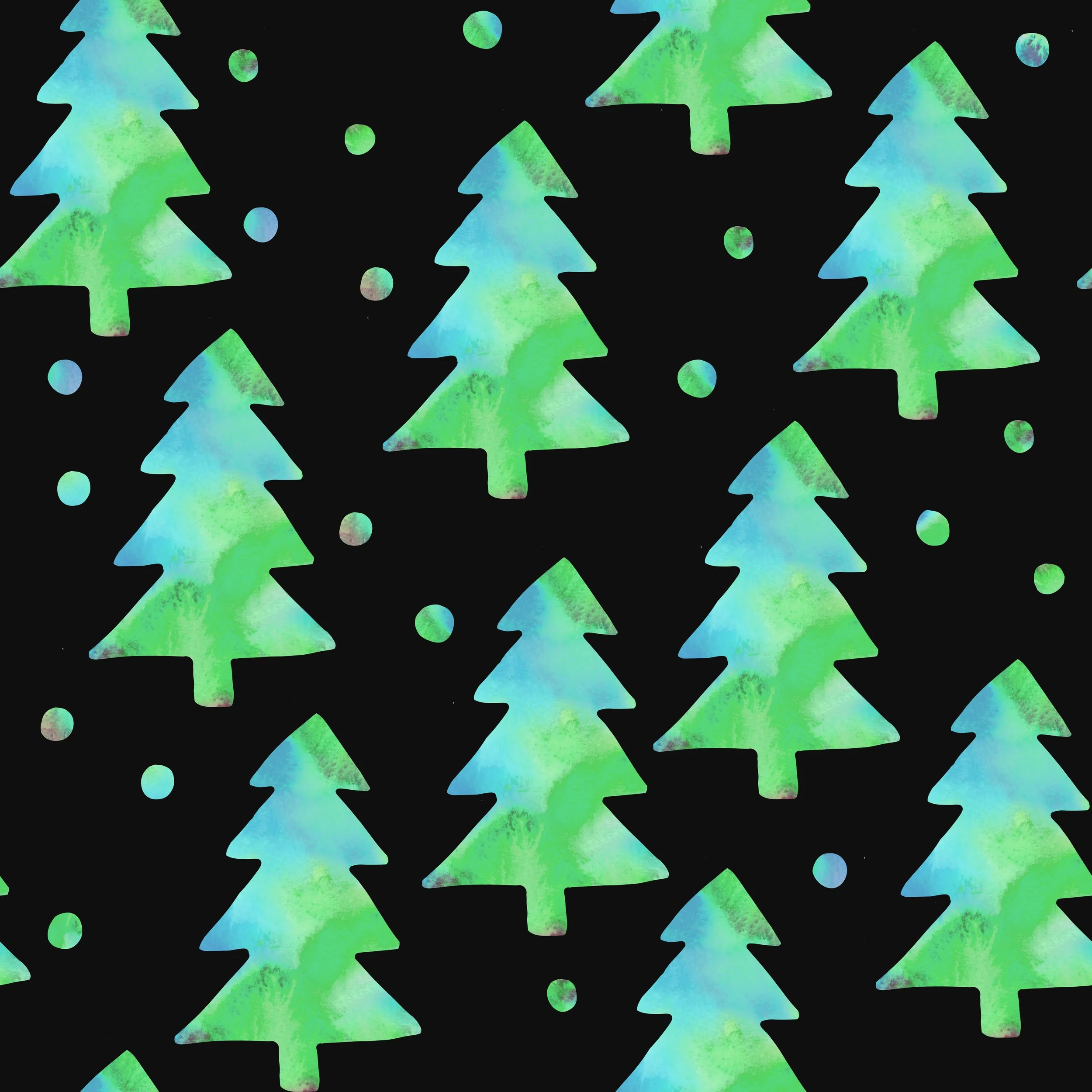 Tree Pattern Block Green Trees Black Background.jpg