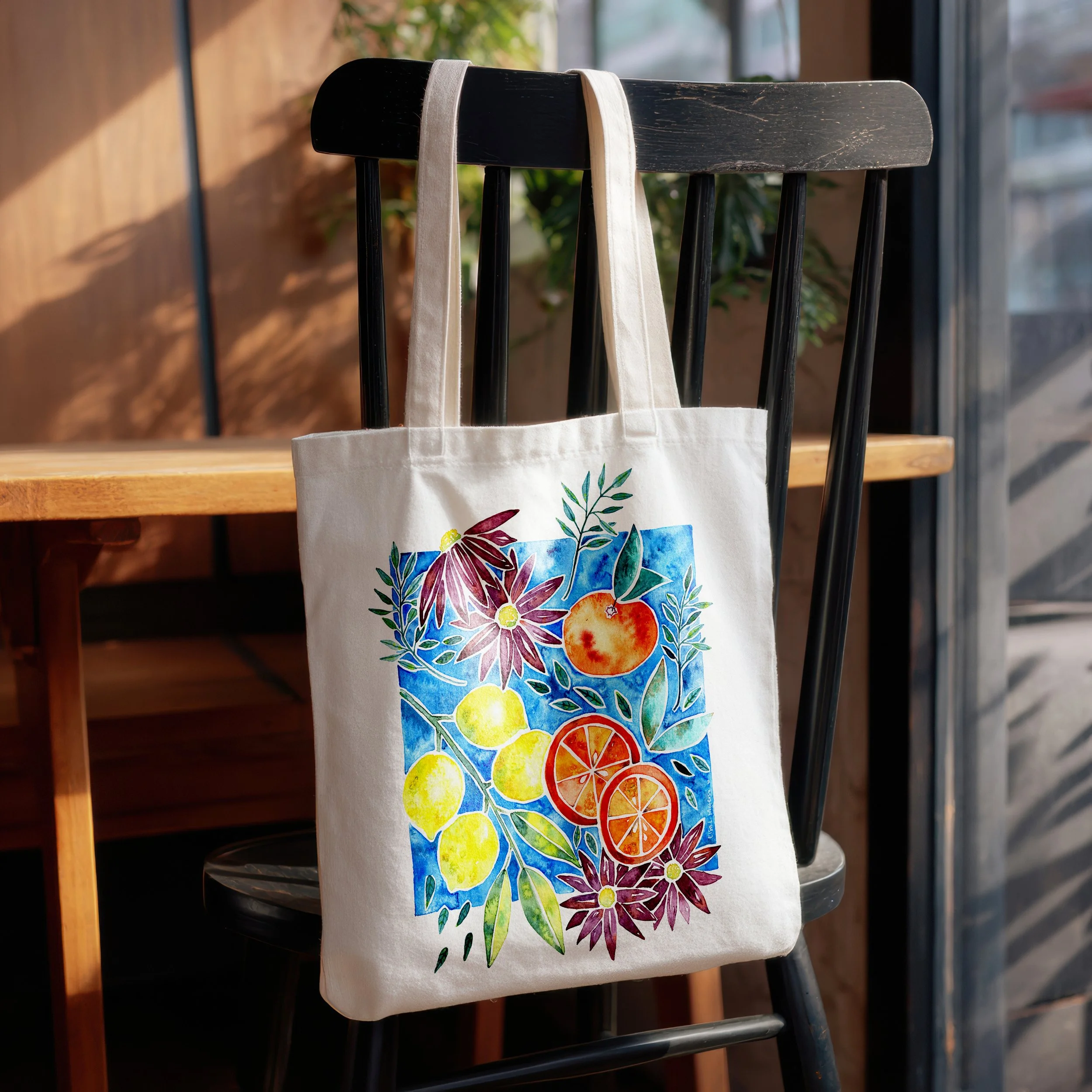 Tote on Chair Mockup Technicolor Citrus.jpg