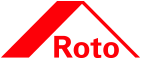 Red roof-shaped design with the word 'Roto' below it in black text on a white background.