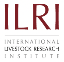 Logo of the International Livestock Research Institute (ILRI) with bold text showing "ILRI" and full institute name below.