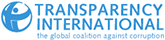 Logo of Transparency International with text "the global coalition against corruption."