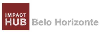 Logo of Impact Hub Belo Horizonte with a red square and white text.