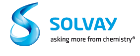 Solvay logo with the slogan 'asking more from chemistry' below it.