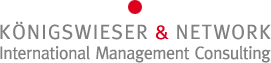 Königswieser & Network logo with text 'International Management Consulting' and a red dot above.