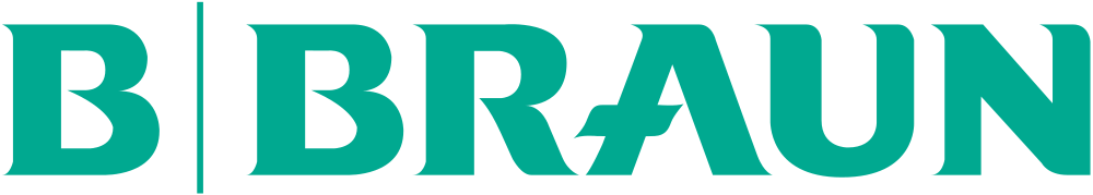 B. Braun logo in green letters