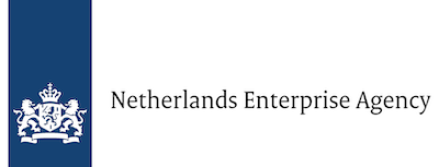 Netherlands Enterprise Agency logo with a blue emblem on the left.