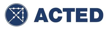 ACTED logo with geometric symbol