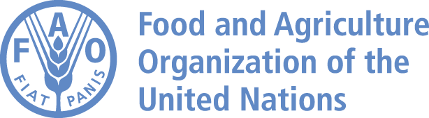Logo of the Food and Agriculture Organization of the United Nations, with Latin motto "FIAT PANIS" and blue color scheme.
