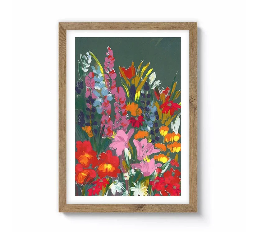 Cottage Garden Mono Screen Print