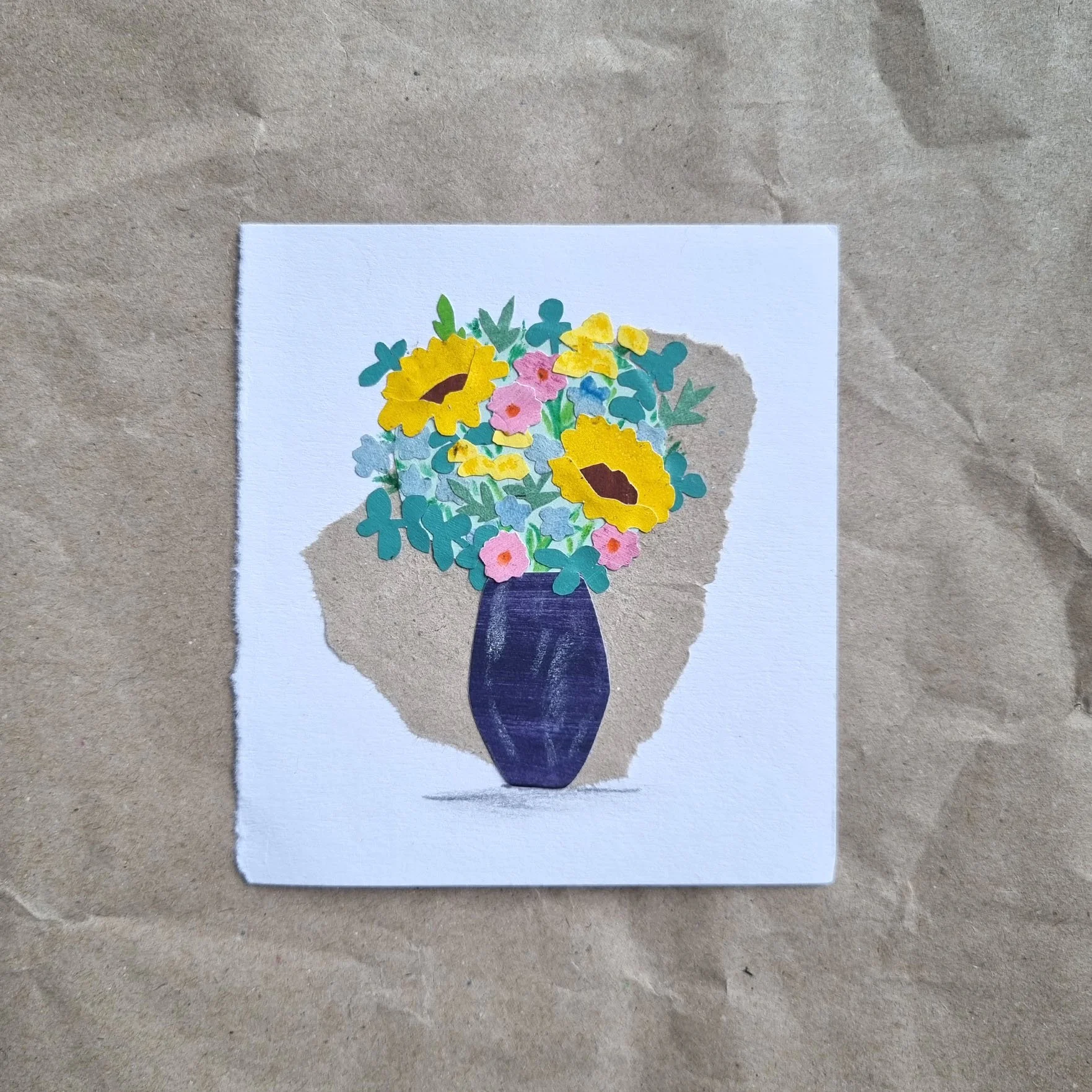 'Bouquet' Original Paper Collage