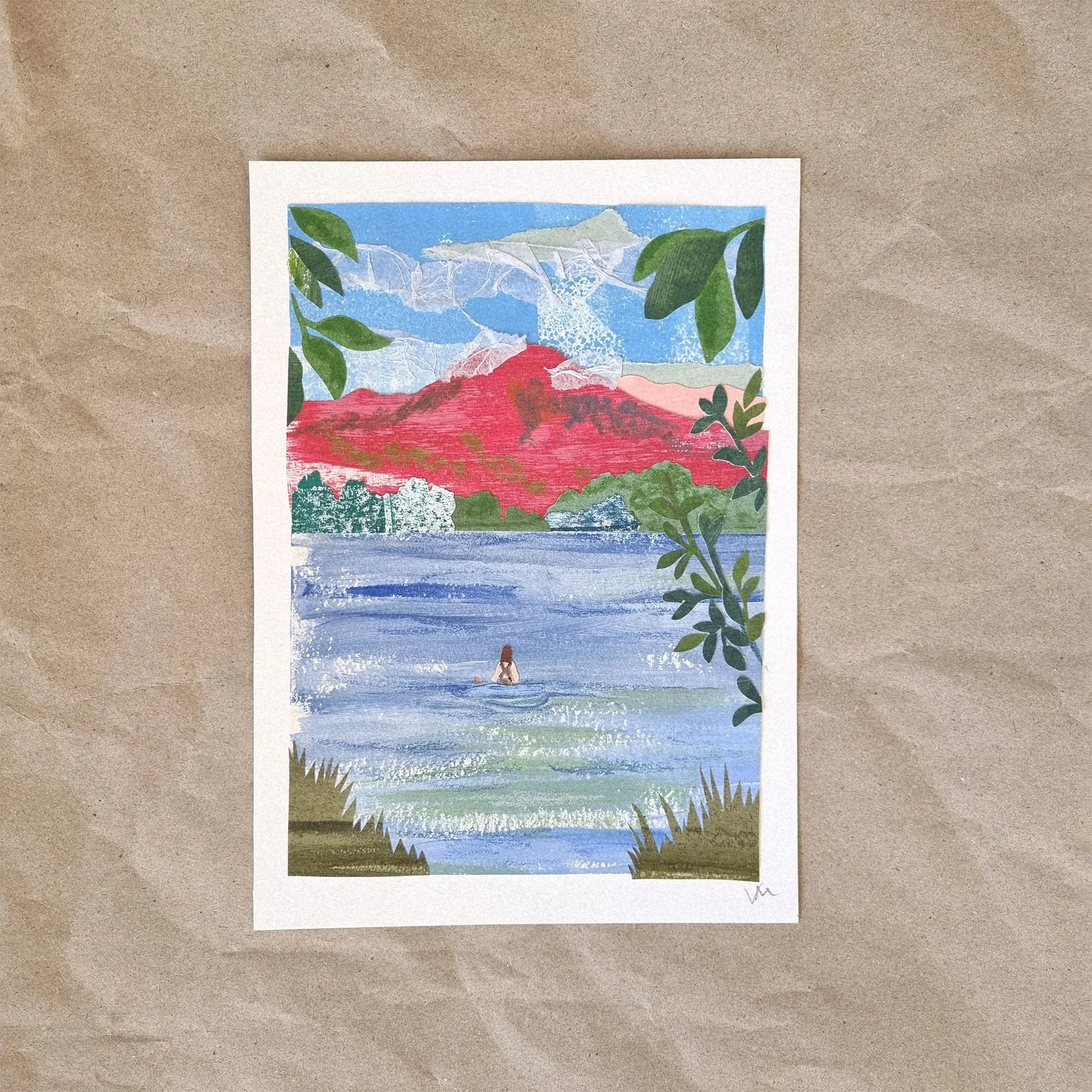 'Dip' Original Paper Collage