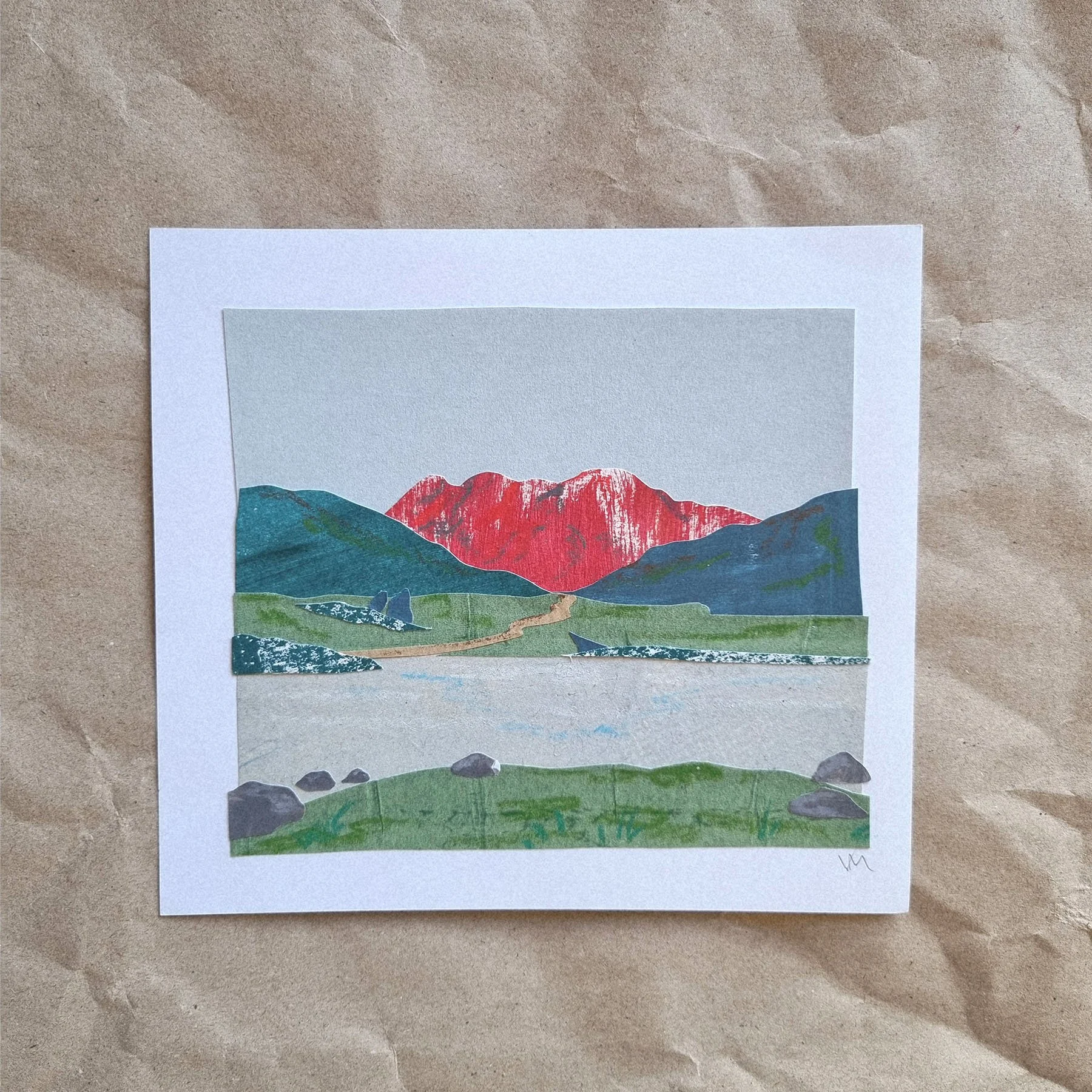 'Blea Tarn' Original Paper Collage