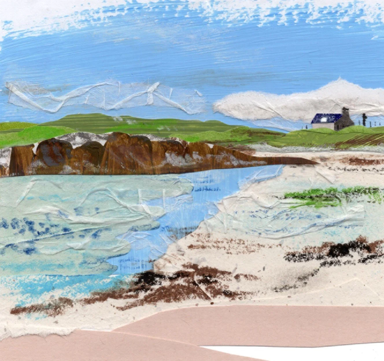 Outer Hebrides Original Paper Collage