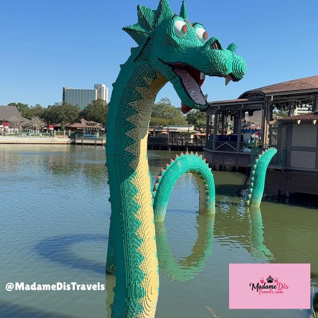🐉 Found a Friend at Disney Springs! ☀️
This iconic LEGO sea serpent is always a fun surprise at Disney Springs. It's the perfect spot to take a shopping break, grab a delicious bite, or just enjoy the beautiful Florida weather.

Disney Springs is a 