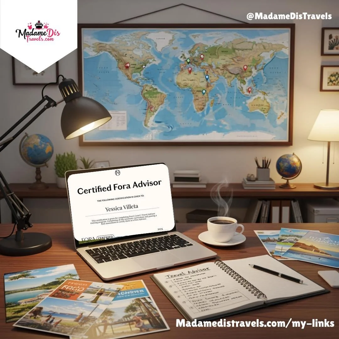 I&rsquo;m Yessica, your Certified Fora Advisor. As an expert in all things Disney, cruising, and all-inclusive, my mission is simple: to save you time and create stress-free, personalized adventures.
I&rsquo;d love to help plan your next getaway. Wha