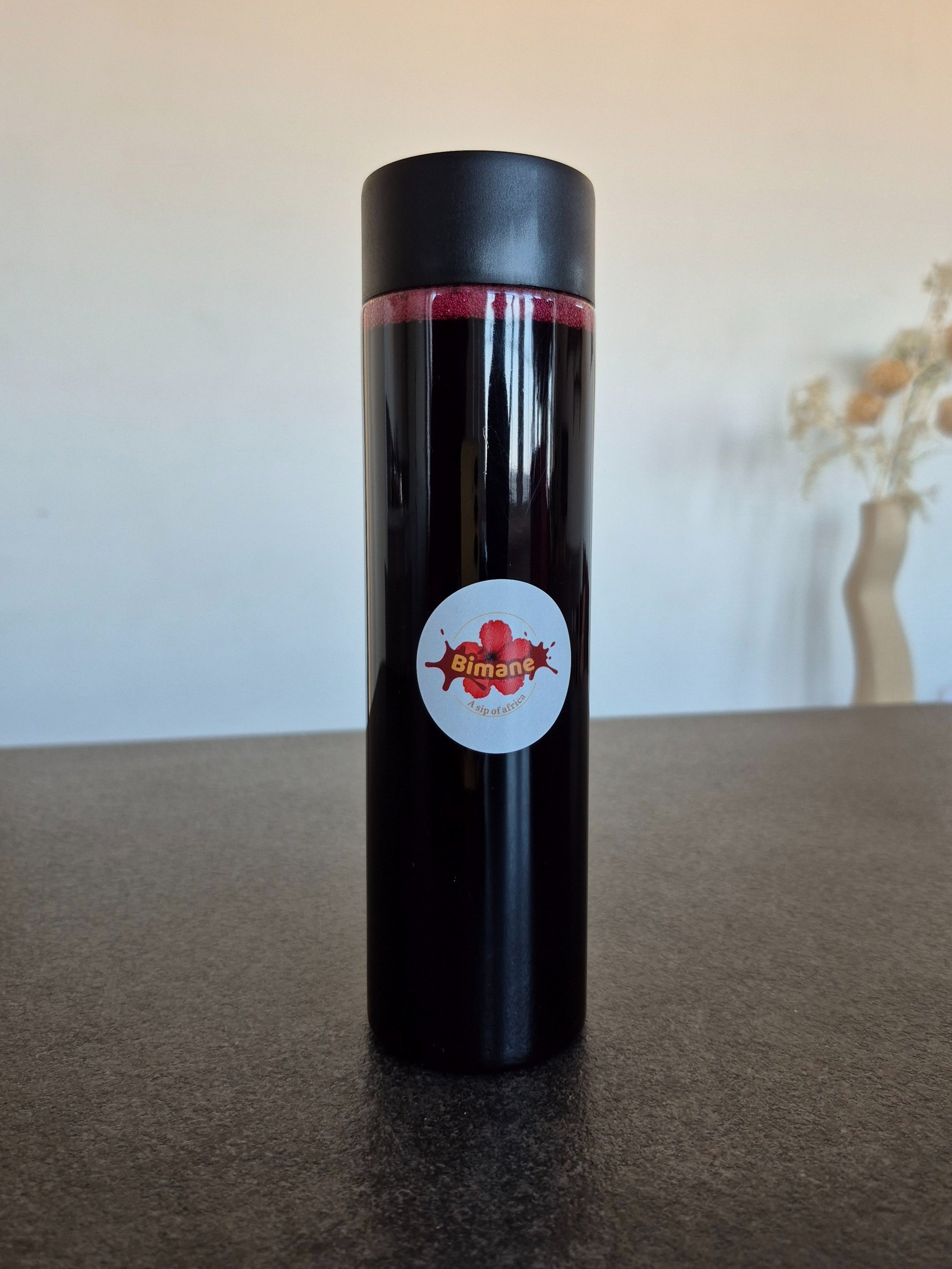 Bouteille de jus d'hibiscus