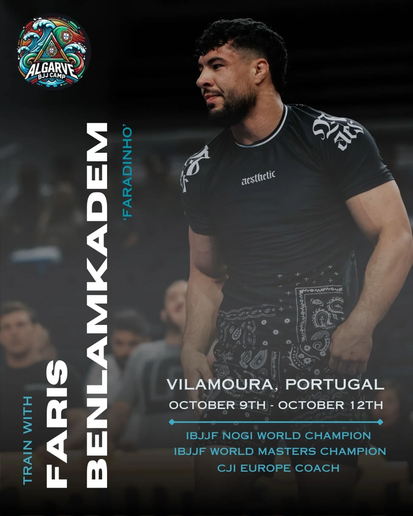 🔥 Another huge addition to the line-up! 🔥
We&rsquo;re proud to announce that CJI Team Europe coach &amp; IBJJF No-Gi World Champion, @beingfaris , will be joining us at our BJJ camp in Vilamoura, Portugal 🇵🇹.

Faris will be bringing his elite com