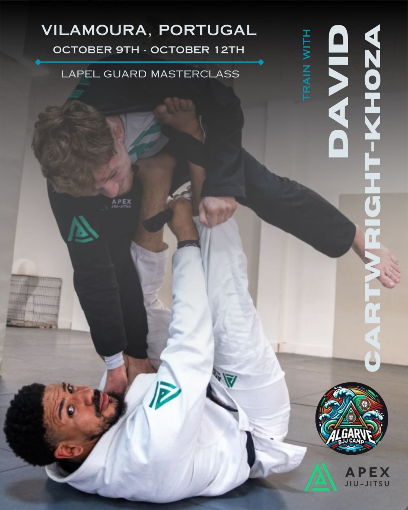 🚨 Big announcement! 🚨 We&rsquo;re excited to welcome David Cartwright Khoza to our BJJ camp in Vilamoura, Portugal 🇵🇹. David will be teaching his world-class lapel guard system, sharing the details and concepts that have made his game so unique a