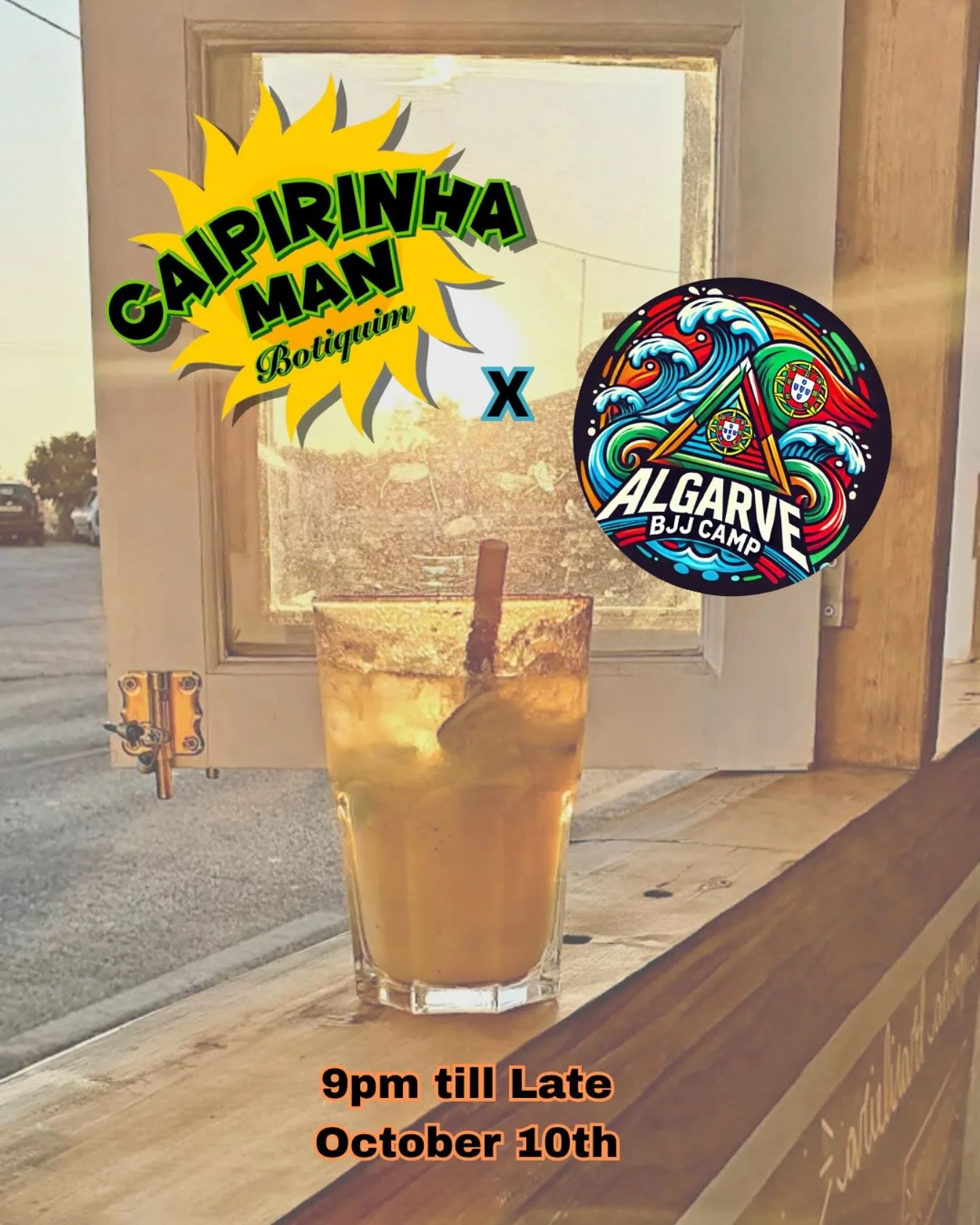 🥋✨ Team Night Vibes!
We&rsquo;re linking up with Caipirinha Man for a night of drinks, music, and good times 🍹🔥
📍 October 10th | 9pm till late | Algarve

Let&rsquo;s celebrate the camp together 🤙 #AlgarveBJJCAMP