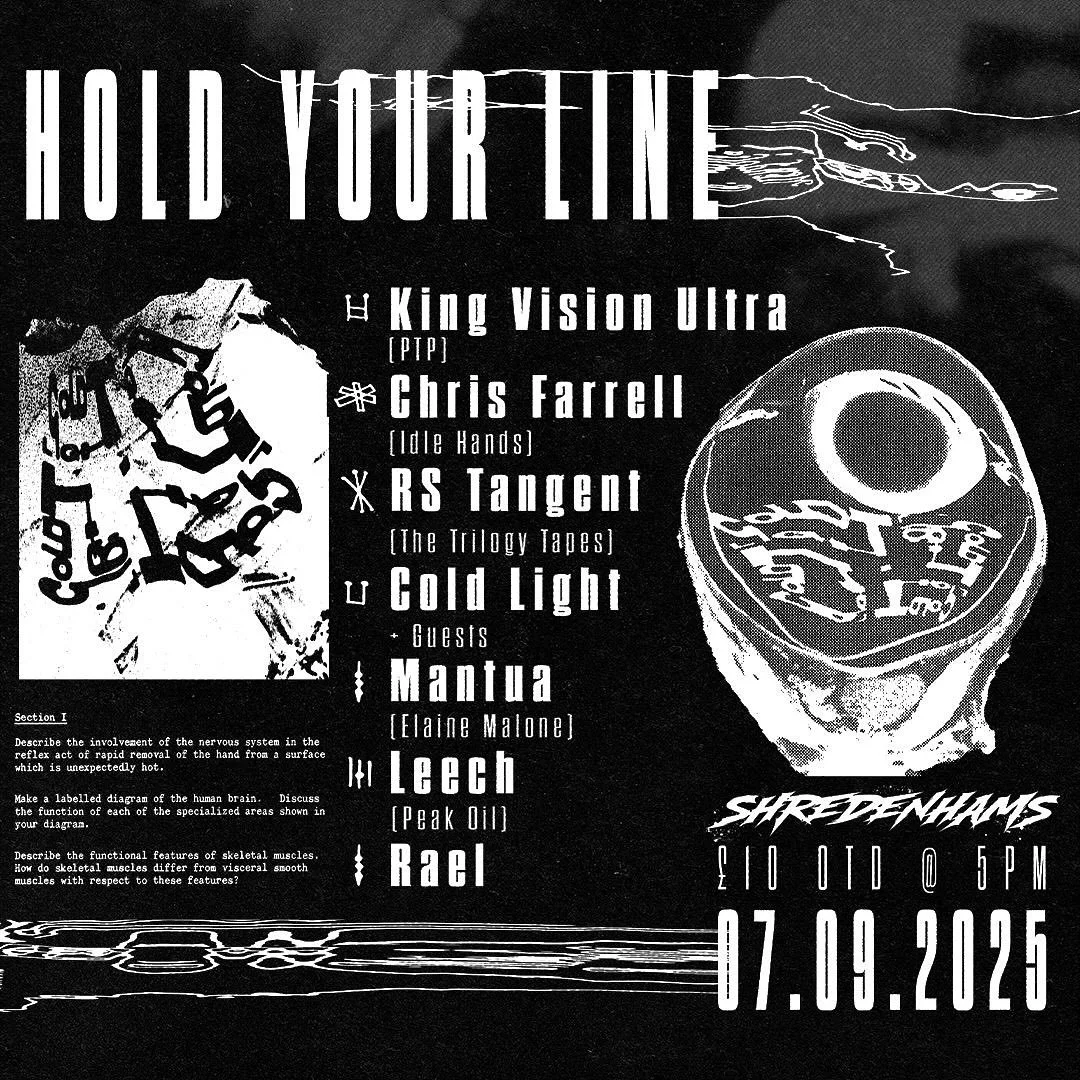 This Sunday! 07/09/25 at @shredenhams tickets available via @headfirstbristol (link in bio) 
Headfirst Editor’s Pick
“Mercurial rap futurists Cold Light curate a heavyweight billing of smudged and swaggering sonics. PTP boss King Vision