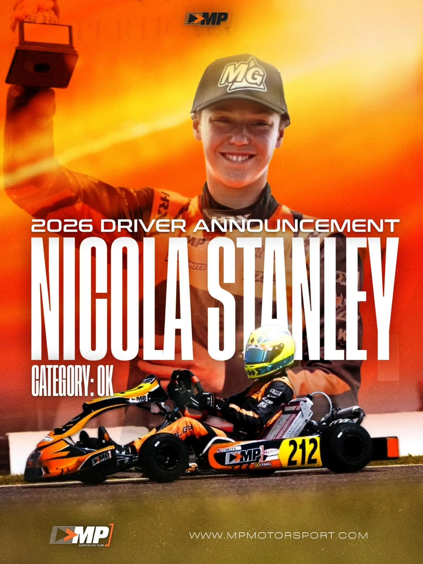 🖤 MP Motorsport 2026 | Driver Signing No.3 🍊

We&rsquo;re excited to confirm Nicola Stanley as our third driver signing for the 2026 season 🇺🇸🧡

The American talent graduates from the MP Academy Gamoto program after a standout year of growth and