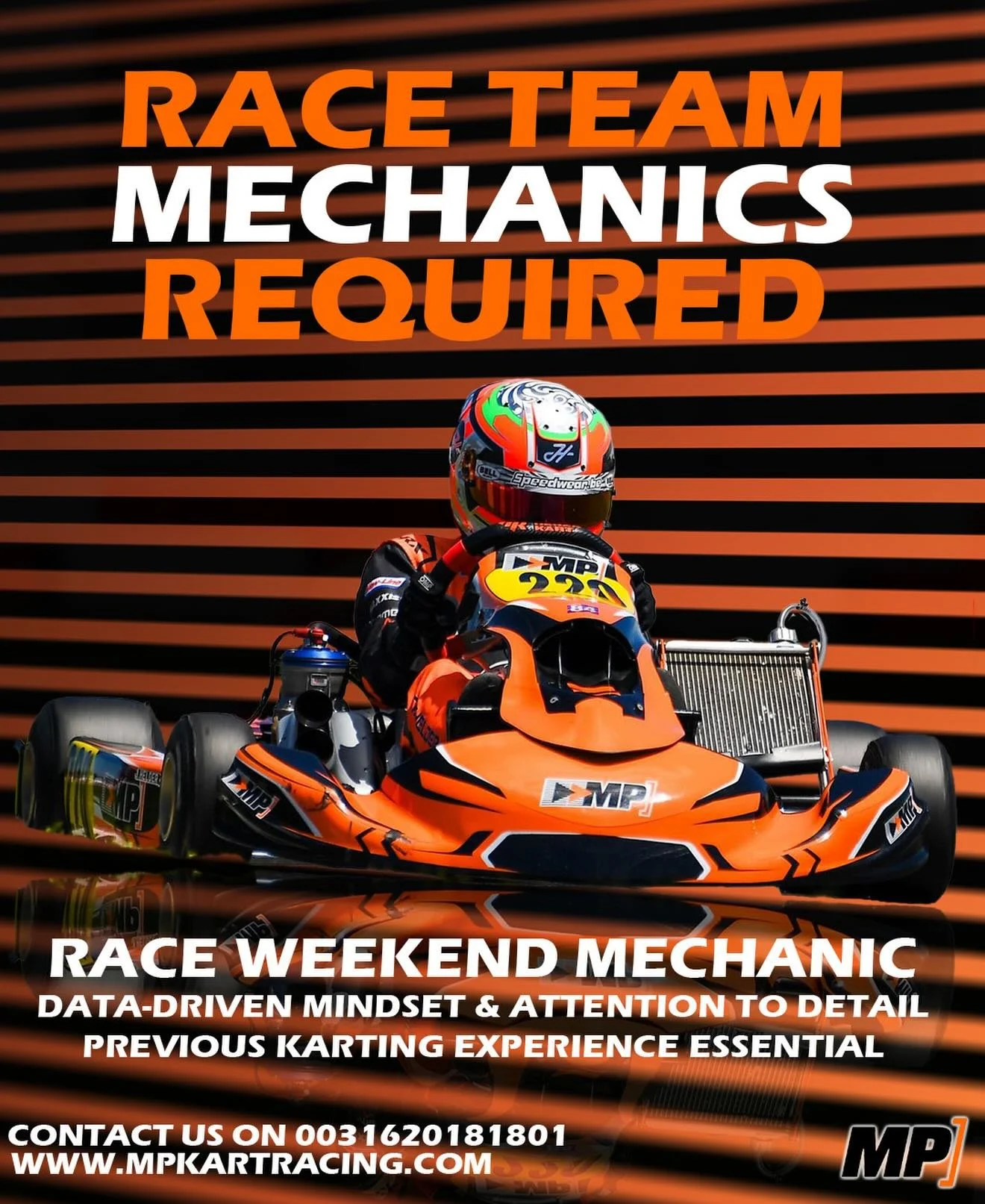 👉🚨 MECHANICS REQUIRED &ndash; 2026 SEASON 🚨🍊

The MP Kart Team is looking for motivated and committed race team mechanics to join our 2026 programme. This is an opportunity to work within a professional race team environment, supporting drivers a