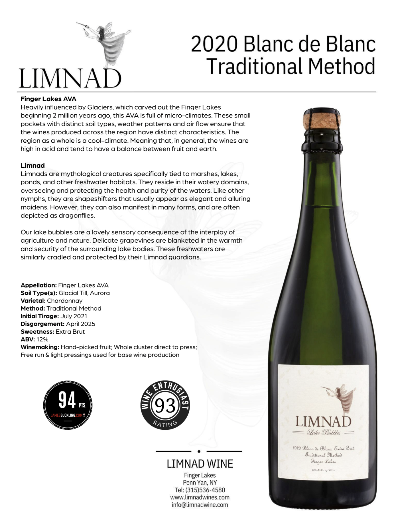 2020 Blanc de Blanc Spec Sheet