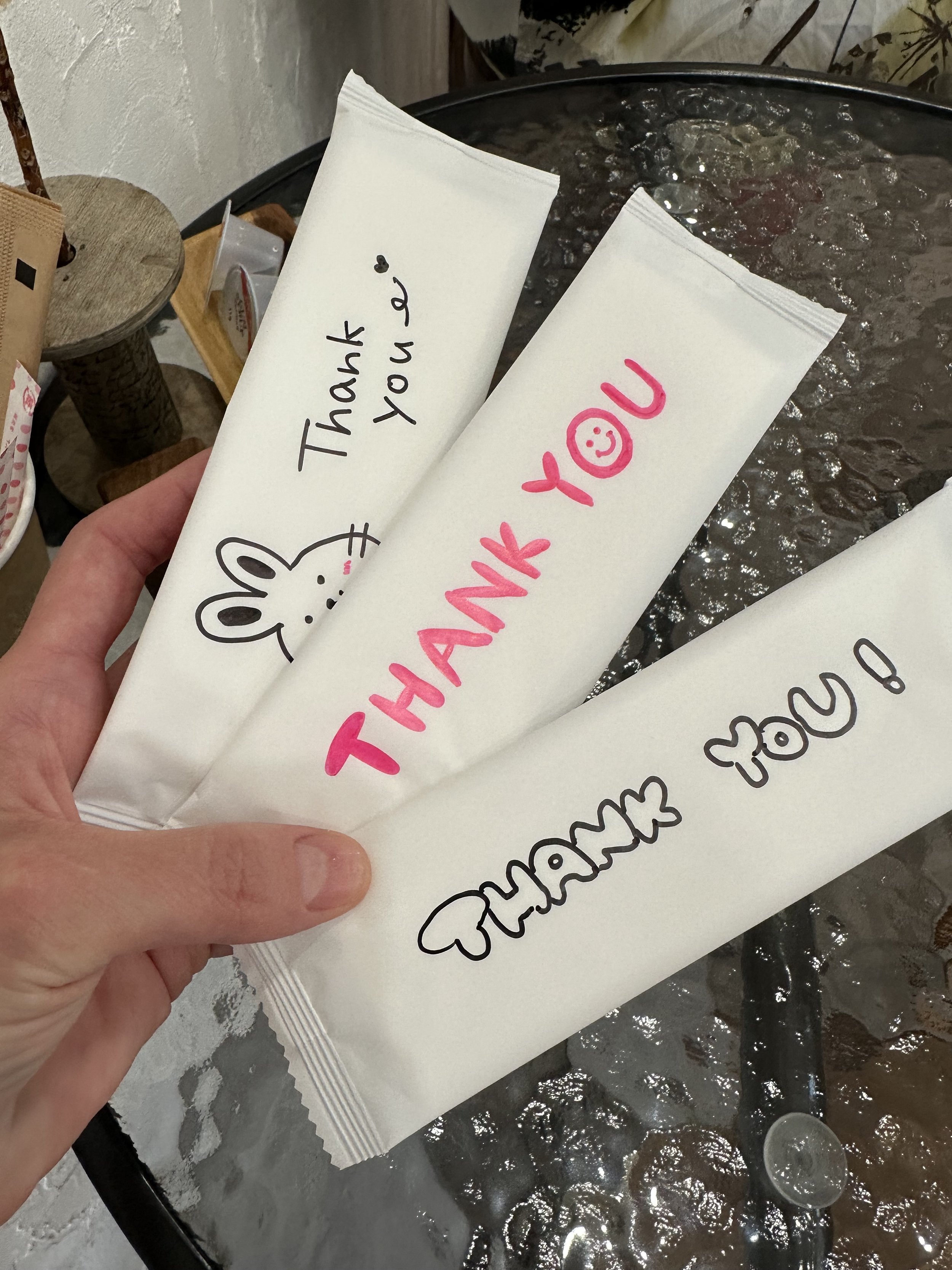 Hand-drawn wipes