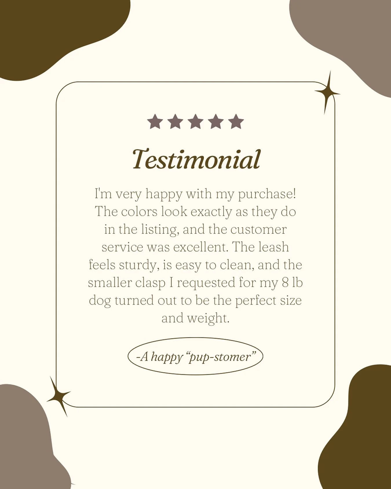 Nothing makes us happier than hearing from our happy pupstomers! 🐾

Thank you for trusting us with your furry best friend&rsquo;s style! 🦴✨ 

#PupstomerLove #HappyTails #DogAccessoriesDoneRight