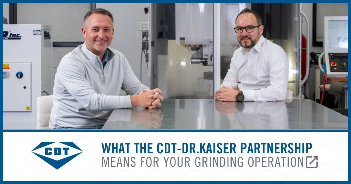 One Month Later: What the CDT–DR. KAISER Partnership Means for Your Grinding Operation