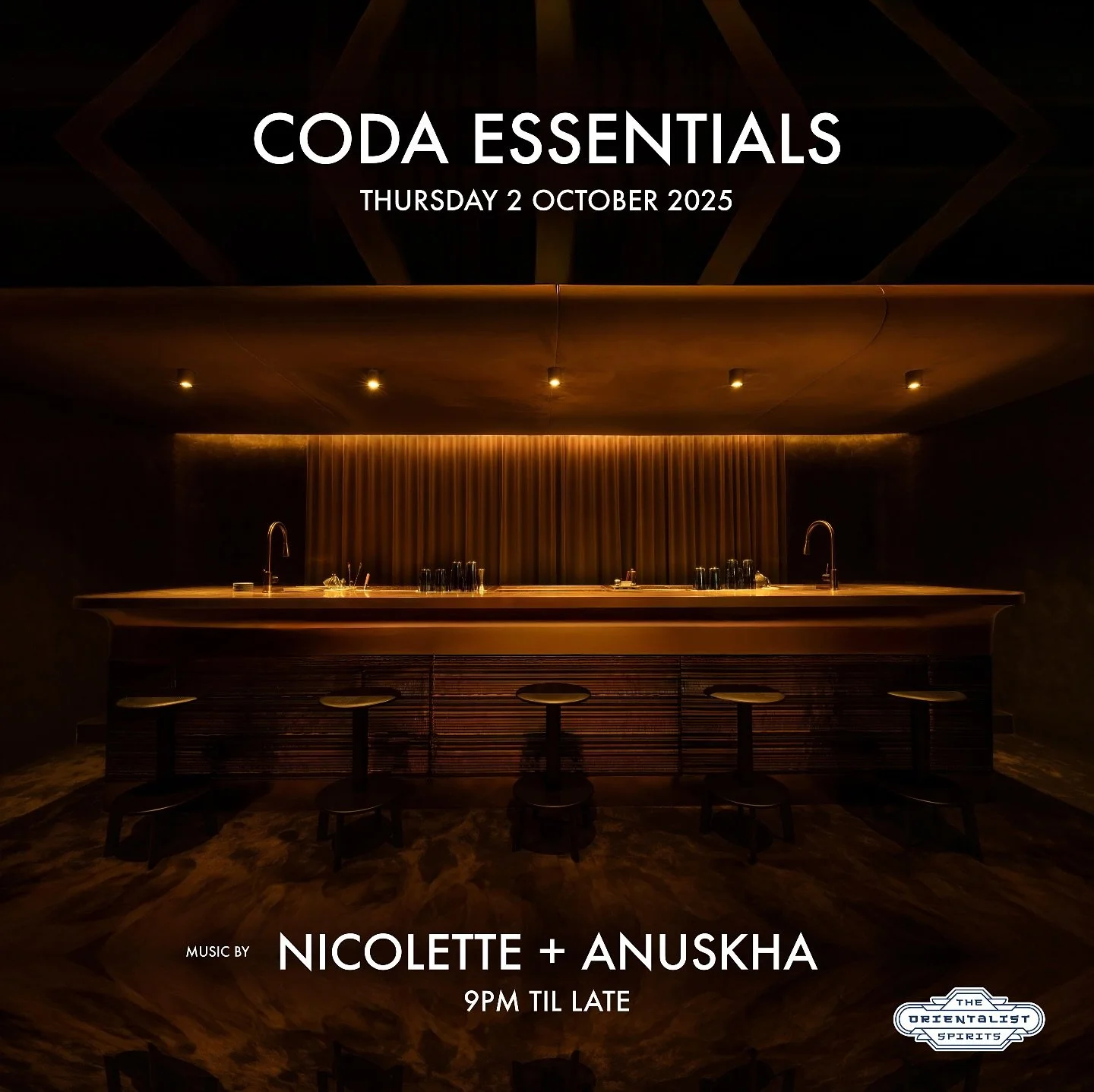 CODA ESSENTIALS Thursday 2 October 2025 InterContinental Robertson Quay | 9pm till late

CODA ESSENTIALS is a night built for the ones who live between fashion and the underground. A space stripped down and charged up, intimate yet electric. The kind