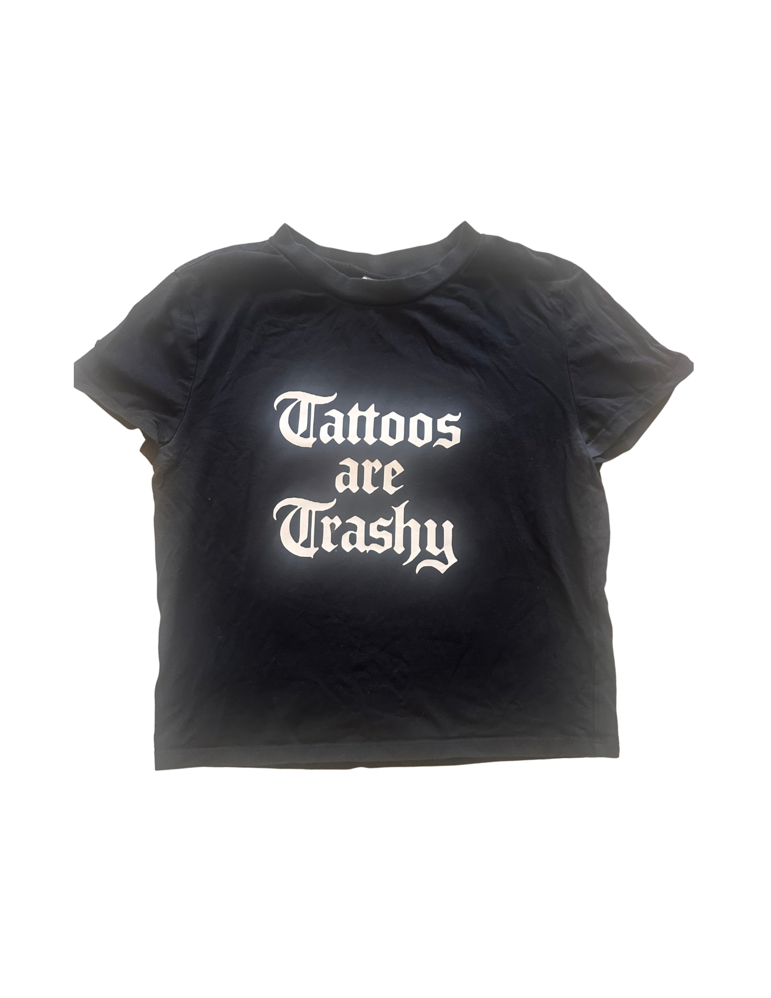 TATTOOS ARE TRASHY CROP TEE