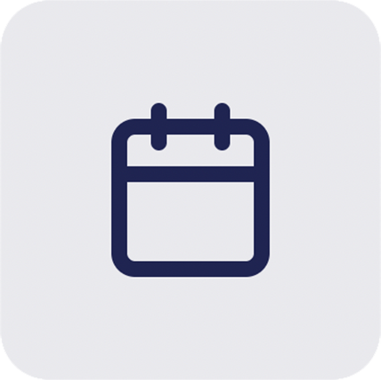 Icon of a calendar with a blank page.