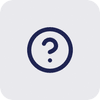 Question mark inside a circle on a light grey background.