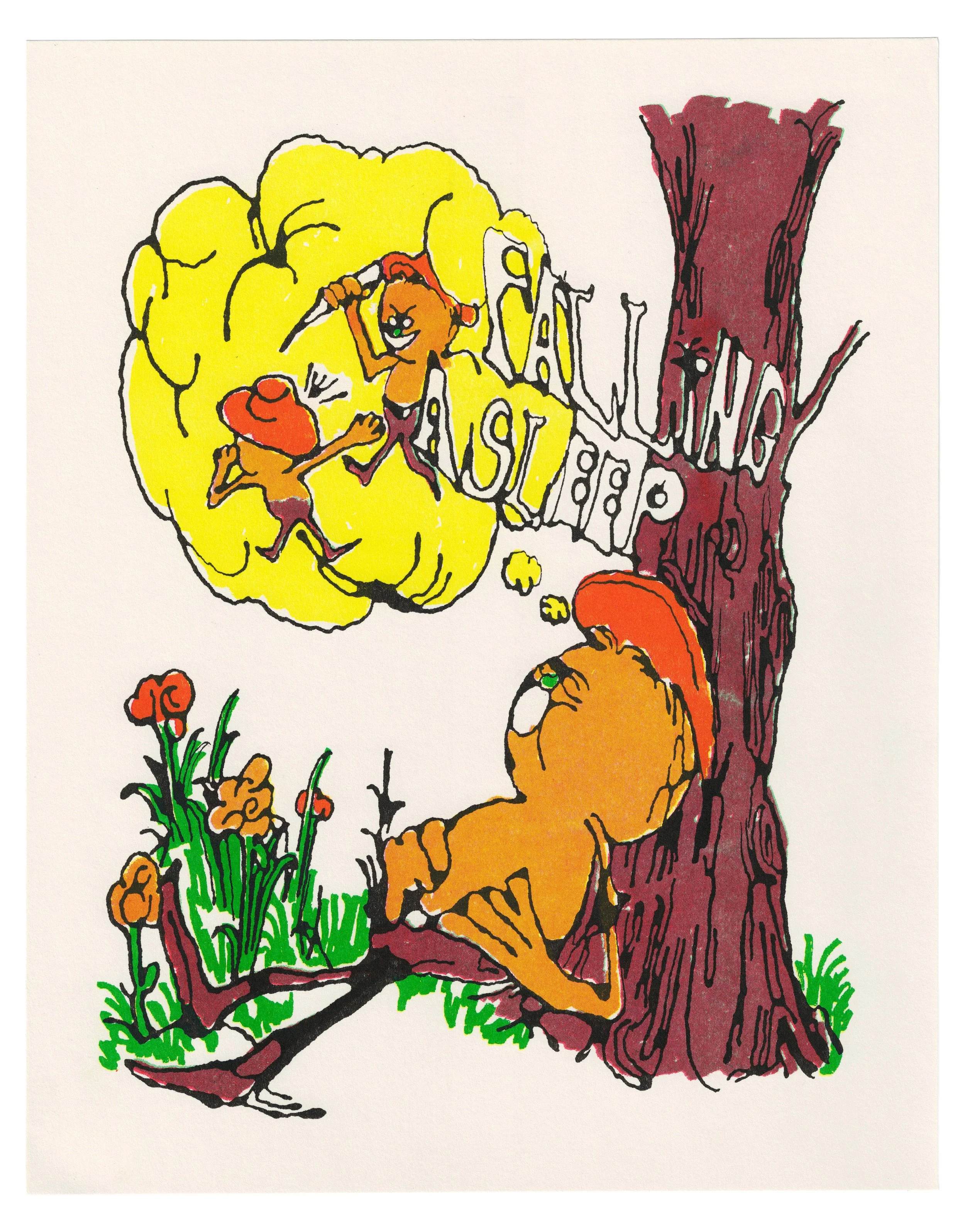 Falling Asleep Print (Over Saturated)